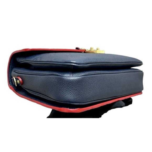 LOUIS VUITTON Metis Crossbody Pochette Monogram Empreinte Leather Marine Rouge - Picture 6 of 15